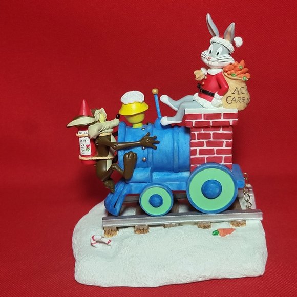 VTG Looney Tunes Christmas Express Train Bugs Bunny Wily E Coyote Road Runner - Picture 1 of 15